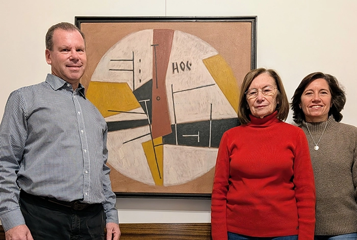 Josefa Cejo Rial, esposa y compañera incondicional de toda su trayectoria artística, María Silvia, su única hija y Andrés Sandor su yerno.