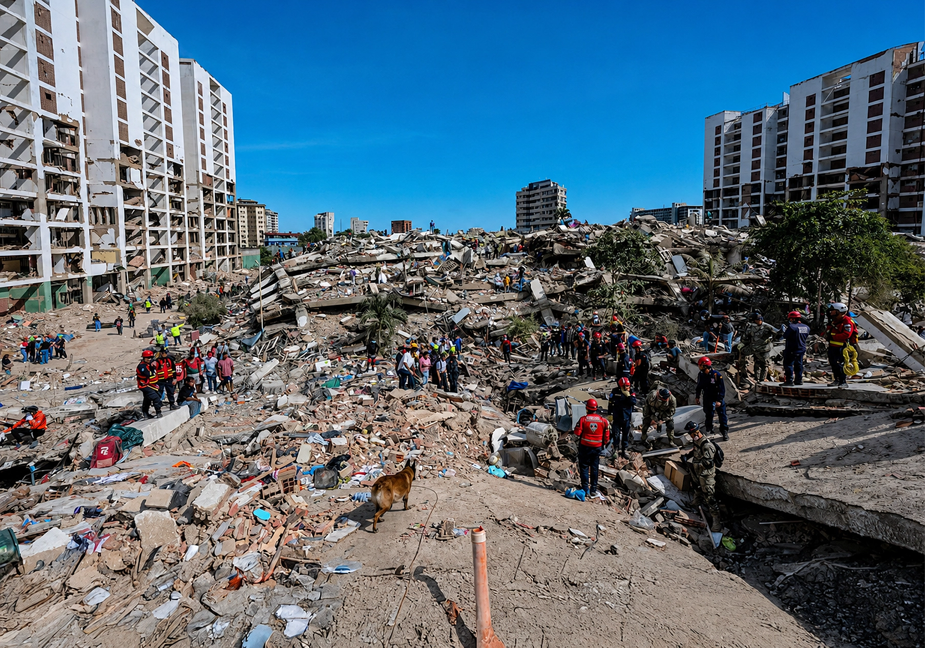 Terremoto en Venezuela - Avenida en ruinas