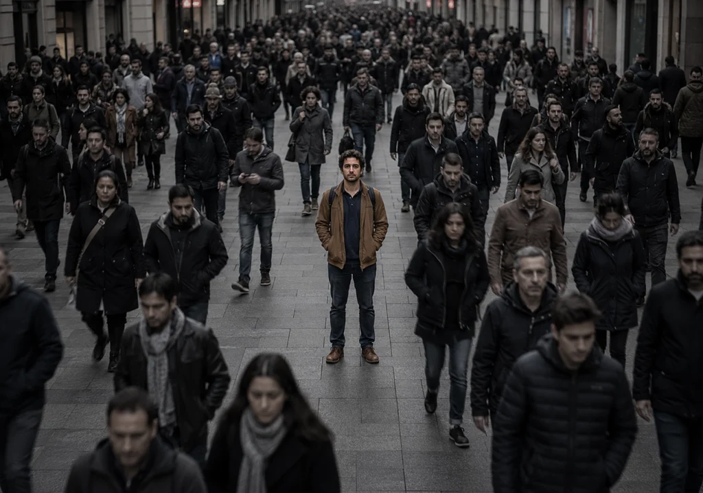 la soledad de un inmigrante en otra sociedad